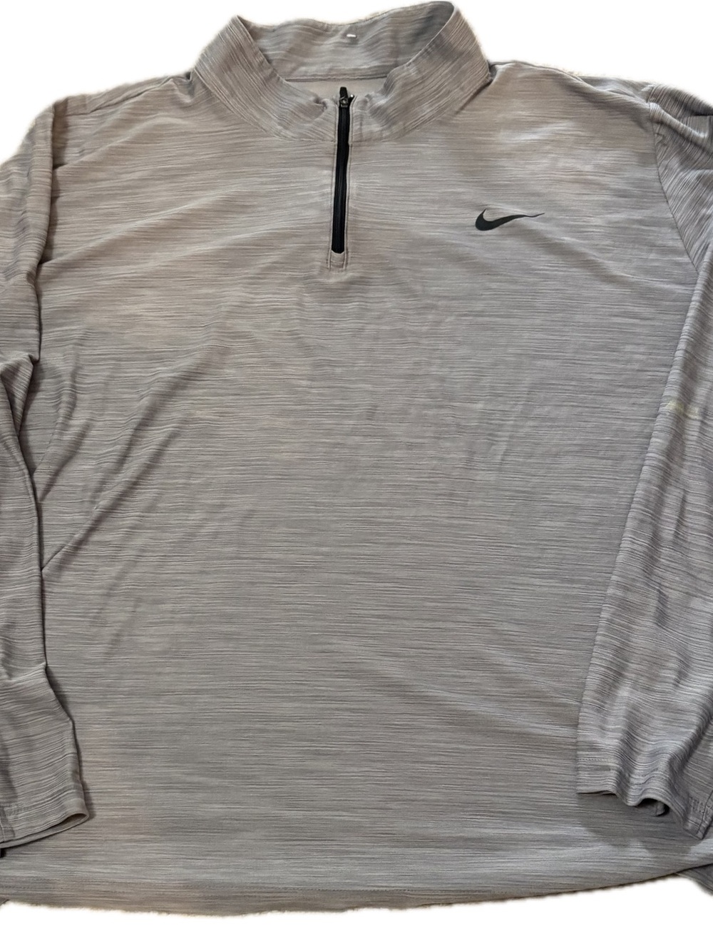 Nike Light Heather Gray Dri-FIT Quarter-Zip Pullover